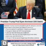 Kèk Dekrè Prezidan Trump Pral Siyen nan Premye Jou li yo