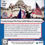 Trump Grasye Plis Pase 1,500 Moun ki te nan manifestasyon 6 Janvye yo