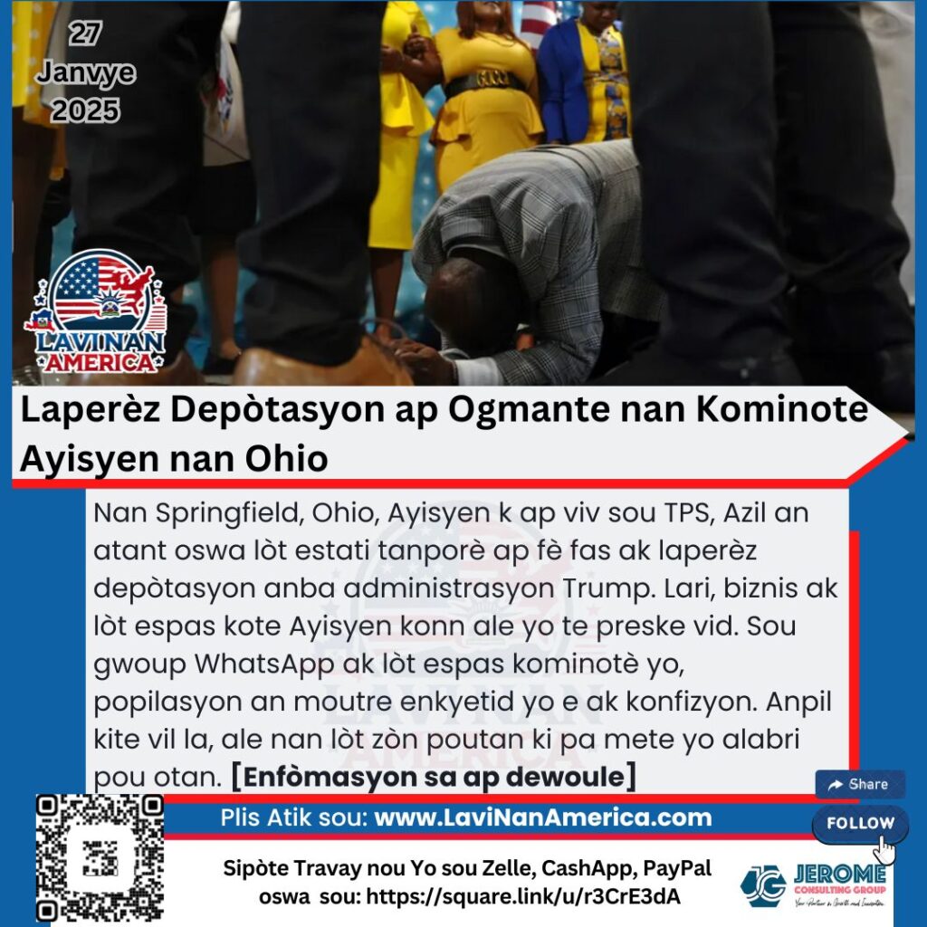 Laperèz Depòtasyon Ap Ogmante nan Kominote Ayisyen nan Ohio