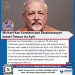 Michael Karl Kondane pou Eksplwatasyon Seksèl Timoun An Ayiti