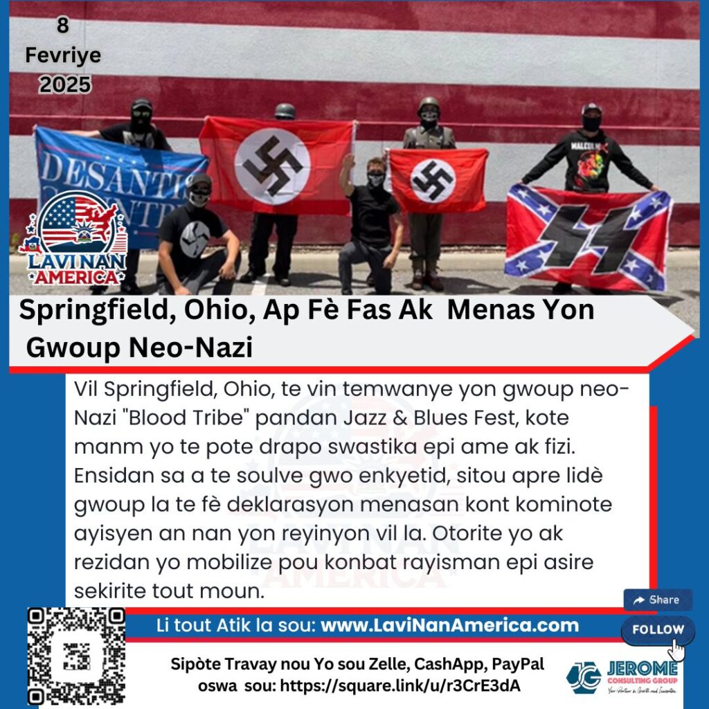Springfield, Ohio, Ap Fè Fas Ak Menas Yon Gwoup Neo-Nazi