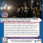 Arestasyon Yon Fanm Meksikèn pou Transpò Ilegal Imigran San Papye Nan Florid