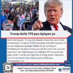 Trump Anile TPS pou Ayisyen yo