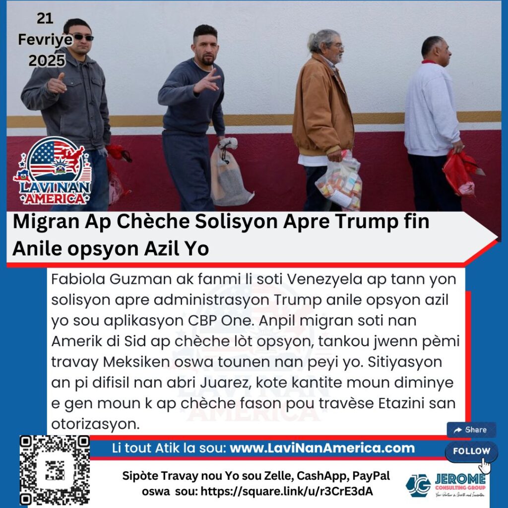 Migran Ap Chèche Solisyon Apre Trump fin Anile opsyon Azil Yo