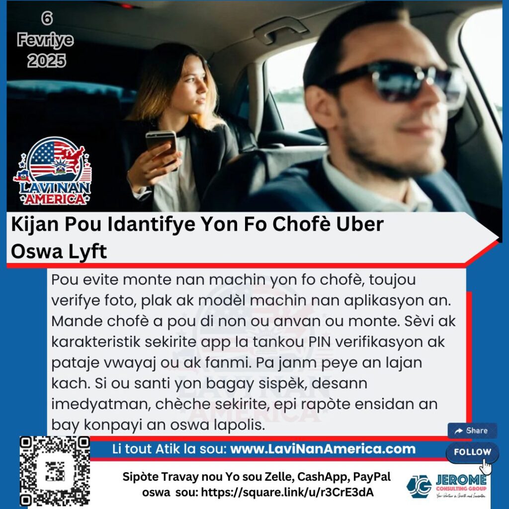 Kijan Pou Idantifye Yon Fo Chofè Uber Oswa Lyft