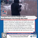 Tansyon nan Lincoln Heights apre Manifestasyon Yon Gwoup Neo-Nazi