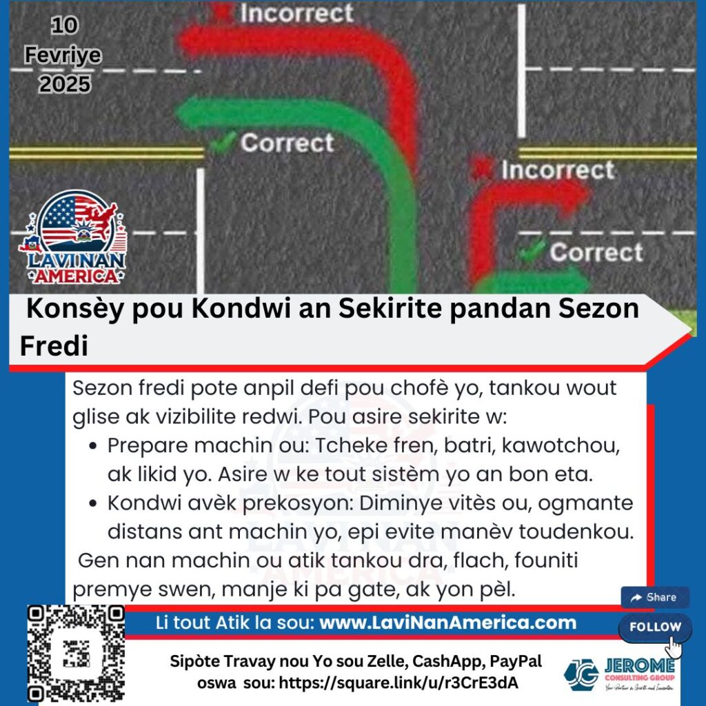 Konsèy pou Kondwi an Sekirite pandan Sezon Fredi