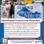 Administrasyon Trump lan anile TPS pou Ayiti